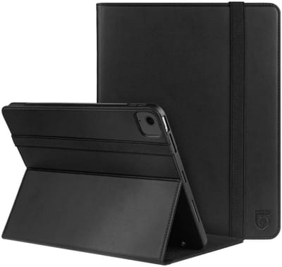 Rosso Element Hoes Geschikt voor Apple iPad Air 13 (2024/2025/2026) | Book Case | Volledige bescherming | Elastische band | Sleep/Wake functie | Met Penhouder | Verstelbare standaard | Zwart