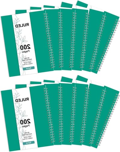 Notitieboek A5 met 200 gelinieerde pagina's, spiraalbinding en dubbele draadbinding voor optimaal schrijfcomfort en organisatie