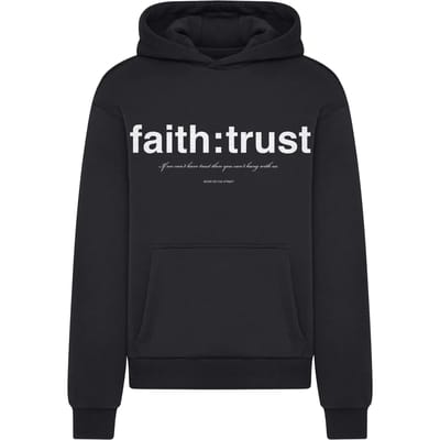 Mister Tee - Faith And Trust Fluffy Hoodie/trui - XS - Zwart
