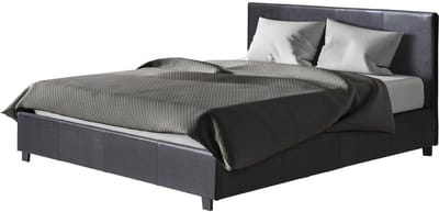 Tweepersoonsbed - Bedframe met bak - Slaapkamer opbergen - Inclusief opbergdoos - 140 x 190 cm - Zwart