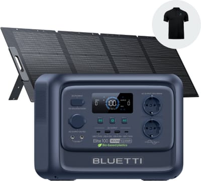 BLUETTI Elite 100 V2 1800W - 1024Wh - Draagbare Accu - met 200W Zonnepanelen PV200 - voor Camping- outdoor- thuis Noodstroom