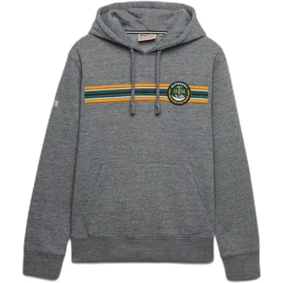 Superdry Outdoors Stripe Logo Hoodie Relaxed Pasvorm Grey Grootte: M