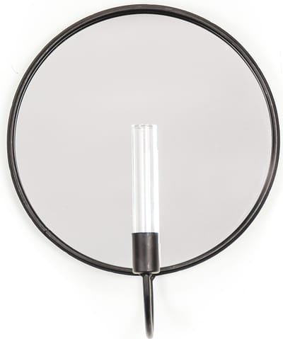 HV Rond metalen muurspiegel - Zwart