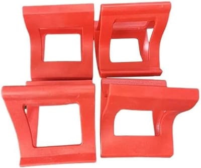 Skateboard Training Accessoires Set van 4, Beschermringen en Wielen voor Sneller en Veiliger Skaten voor Beginners en Tieners (Rood)