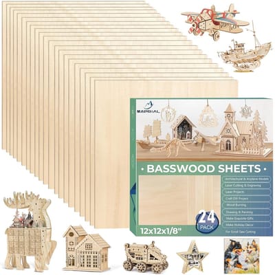 Houten Platen - Multiplex Vellen - Houtbewerking Ambachten - Glad Afgewerkt - 30x30 cm