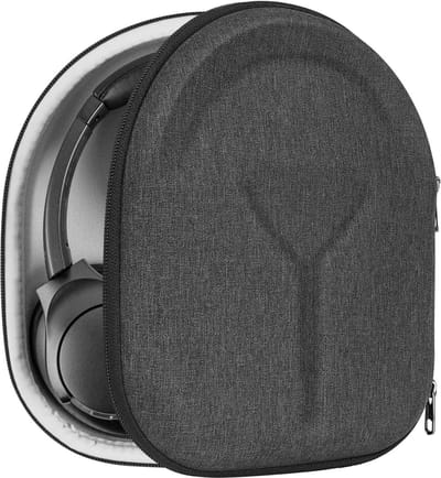 Beschermhoes Shield Anker Soundcore Life Q20i Q20+ Q20 - donkergrijs met kabelopslag
