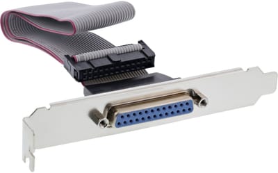 InLine® slotbeugel parallel, met 25-pins Sub D BU naar 26-pins BU strip, 0,5m