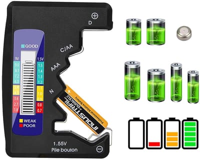Lexium Batterijtester - Batterij Tester - Batterijtester voor alle Baterijen - Batterijen Tester