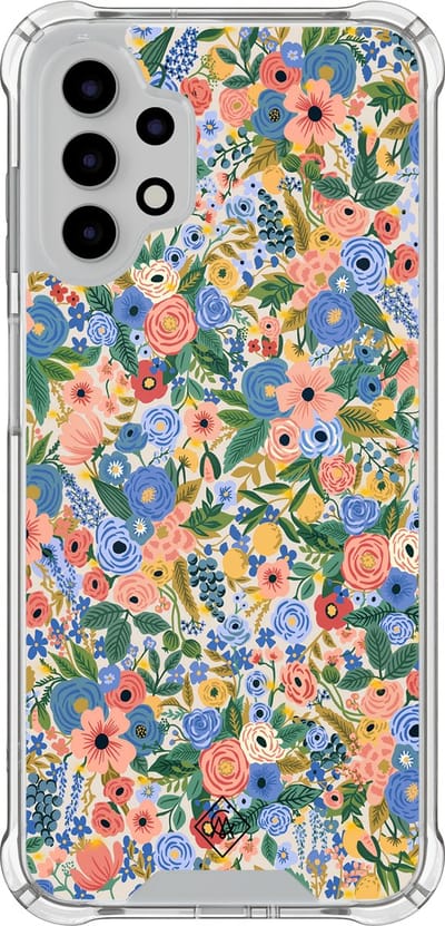 Casimoda® hoesje - Geschikt voor Samsung Galaxy A13 4G - Blue Gardens - Shockproof case - Extra sterk - TPU/polycarbonaat - Blauw, Transparant