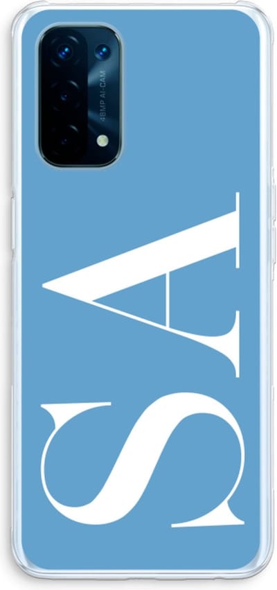 Gepersonaliseerd - Case Company® - Hoesje geschikt voor Oppo A74 5G hoesje - Monogram N°2 - Soft Cover Telefoonhoesje - Bescherming aan alle Kanten en Schermrand