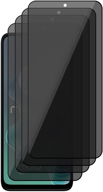 Privacy Screenprotector geschikt voor Motorola Moto G35 / G75 - 4x Volledig Dekkend Glas Screen Protector