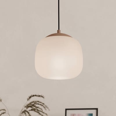 EGLO Cominio Hanglamp - E27 - Ø 18,5 cm - Zandkleurig|Taupe - Glas