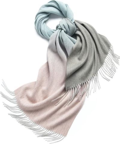 Wollen Sjaal - Fading Colours Roze Mint Grijs