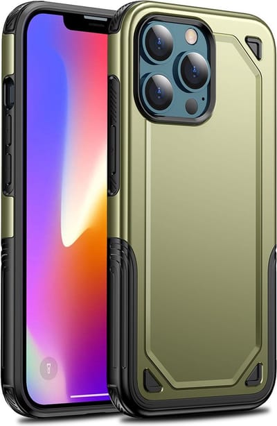 Peachy Pro Armor TPU met stevig hoesje geschikt voor iPhone 13 Pro - groen