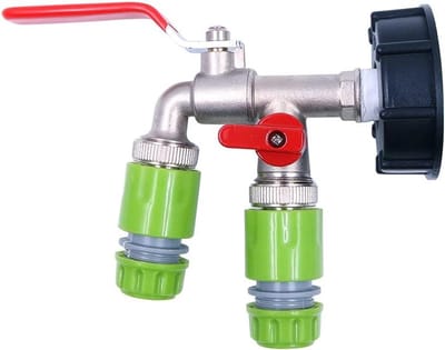 Tankadapter voor IBC Tote - S60X6 kraanaansluiting met 12mm ventiel en snelsluitingssysteem - Veilige en eenvoudige tankaansluiting