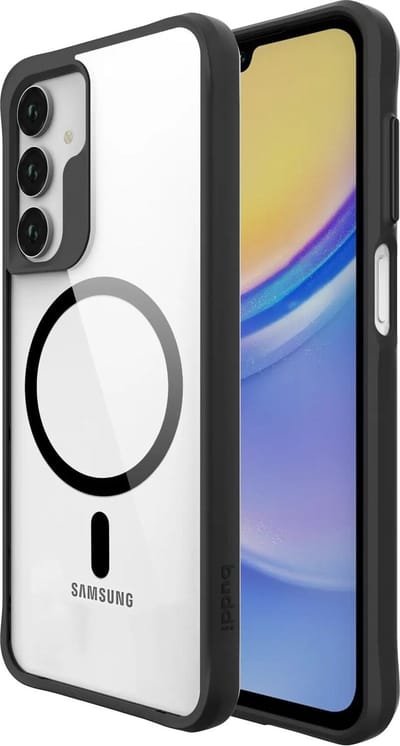 Buddi Hybrid - Hoesje Geschikt voor Samsung Galaxy A17 - Compatibel met MagSafe - Back Cover met Magneet - Magnetische Beschermhoes - Transparant Zwart