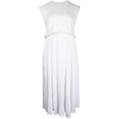AllSaints Laze Sleeveless Dres White Maat: S | Midi Jurken Outlet | Dames | Wit