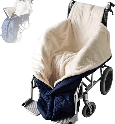 Warme Rolstoeldeken - Stoelhoes - Buiten Zitten - Waterdicht Fleece - 130x65 cm - Grijs