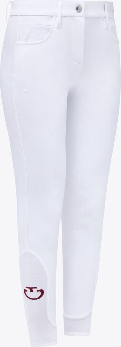 Cavalleria Toscana Jumping Rijbroek Knee Grip Meisjes Basis S Wit