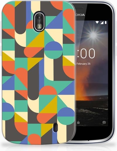 TPU Hoesje voor Nokia 1 TPU bumper Funky Retro