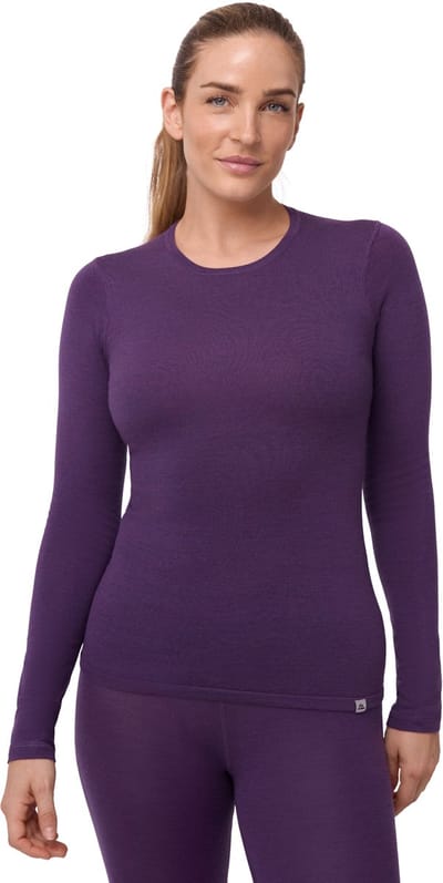 DANISH ENDURANCE Thermoshirt met Lange Mouwen voor Dames - van Merino Wol - Paars - Maat XL