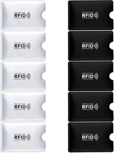 Allecto - Creditcardblokken - RFID-bescherming - Voorkom diefstal - Zilver en zwart - Anti-diefstal - Veiligheid voor uw gegevens - Uniseks volwass...