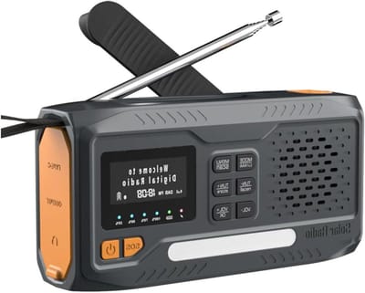 Noodradio met Zaklamp - Draagbare Radio - Veilig Op Reis - Meerdere Voedingen - 15 x 7.5 x 4 cm
