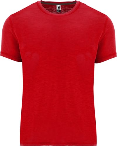 2 Pack T-shirts unisex met korte mouwen Terrier 150 gram iets langer rugpand gram Rood - S