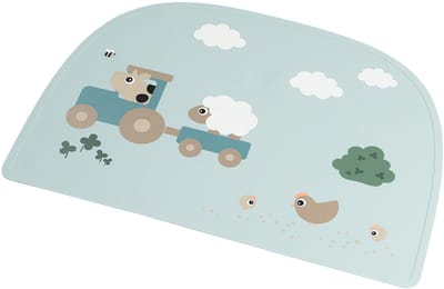 Done By Deer Tiny Farm Siliconen Placemat - Blue