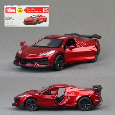 1/41 Chevrolet Corvette Z06 Super Sport Speelgoedauto Msz Cca Diecast Metaal Minatuurmodel Pull Back Collectie Cadeau Vriend