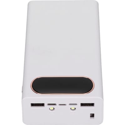 10W DIY 18650 Draagbare Powerbank Behuizing L12 Mobiele Batterijlader 12 Batterijen Capaciteit met 2 LED-lampen LCD wit