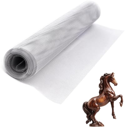 Dailygoods- Aluminium Gaas 254x40,6cm - Vormbaar Gaas - Doe-Het-Zelf Sculpturen - Tuinkunst - Zilver - Duurzaam Aluminiumdraad - Draadgaas