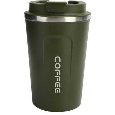 380ml Vacuüm Mok Dubbellaags Roestvrij Staal Lekbestendig Draagbaar Auto Koffiekop(Groen ) groen