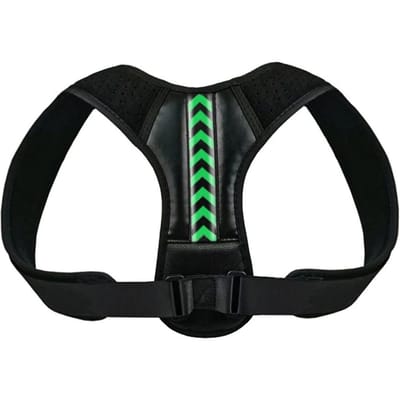Medische Verstelbare Rug Schouder Houdingscorrector Riem Sleutelbeen Wervelkolom Ondersteuning Voorkomen Bultrug Sport Bovenrug Nekbrace XL black