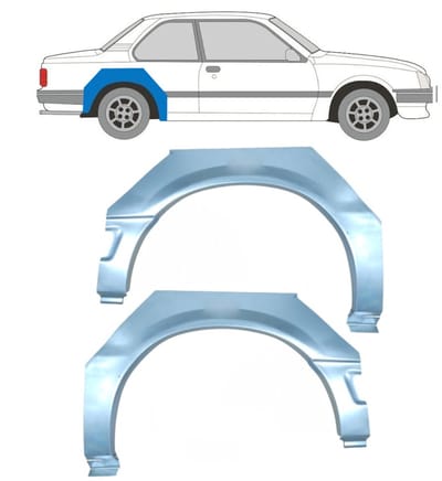 Reparatiepaneel achterspatbord voor Opel Ascona C 1981-1998 / Links + Rechts