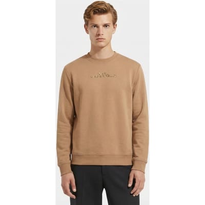 Karl Lagerfeld Camel Sweat Crewneck Maat: S | Sweaters Outlet | Heren | Beige
