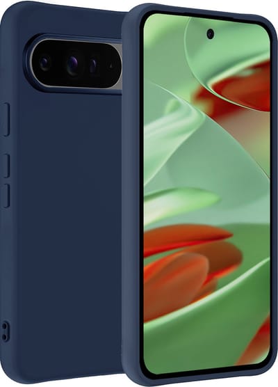 Hoesje Geschikt voor Google Pixel 9 Pro - Sterk & Shockproof - Hoes Cover - Siliconen Case - Donkerblauw