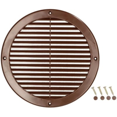 Ventilatierooster KOTARBAU rond Fi 200 mm kastanjebruin met mousserend bruin