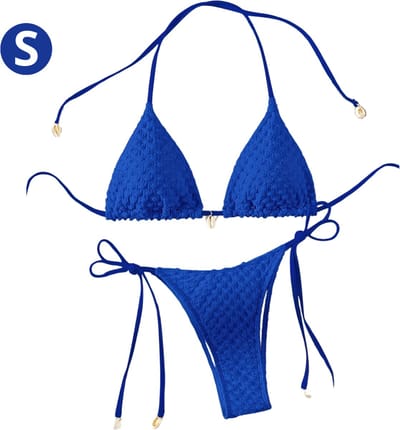 Bovista Bikini Dames - Meisjes Bikini - Badpak - Push Up - Vrouwen Badkleding - Zwemmen - Sexy Set - Top & Broekje - Koningsblauw - Maat S