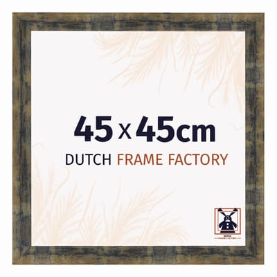 Fotolijst 45x45 cm - MDF - Blauw Goud Gemeleerd - Praag
