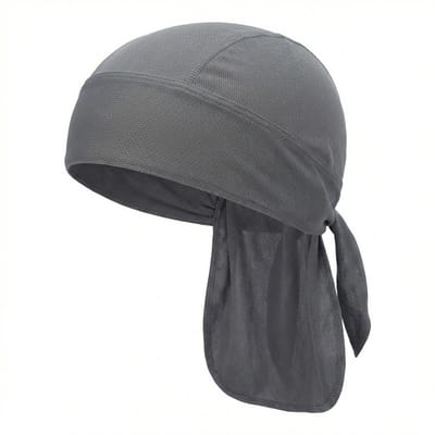 Bandana – grijze mesh sport bandana – ademende unisex hoofddoek – lichtgewicht biker bandana – ideaal voor sport, motor & zomer