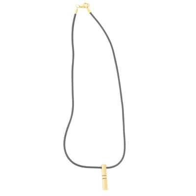 Behave® Ketting Zwart - Buisje Goudkleur - 41 cm