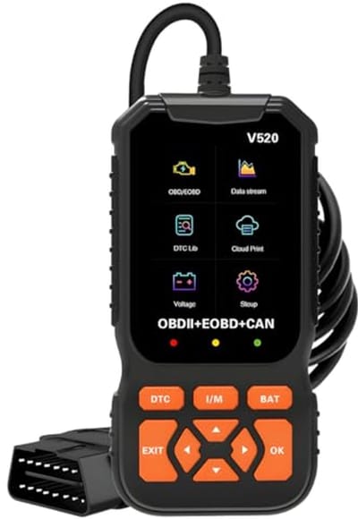 OBD2 Diagnose Scanner – Foutcode Lezer voor Auto – Live Data & Batterijtest – Autodiagnose Tool – Plug & Play
