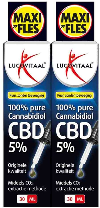 Lucovitaal CBD Cannabidiol Olie 5% - 2 x 30 ml - Voordeelverpakking