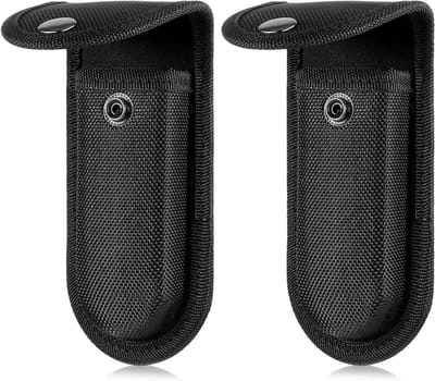 Set van 2 Universele Messenhoezen voor Riem, 15 cm, Zwart, Oxford, Ideaal voor Outdoor Activiteiten zoals Wandelen en Kamperen