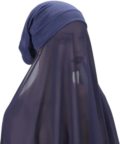 Bovista Hoofddoek - Hijab - Dames - Abaya - Sjaal - Islamitische Kleding - Moslim Kleding - Alhamdulillah - Blauw
