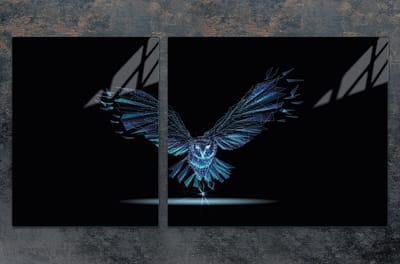 TMK ArtDeko - Snijplank en Beschermplaat - Glas - 100x52 cm - Vogelmotief