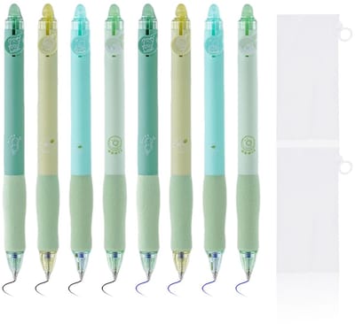 Dailygoods- Uitwisbare Stiften 8 Stuks - Herbruikbare Pen - Etui 2 Stuks - Kunststof - Lichtgewicht - Duurzaam Schrijven - Schrijfgerei
