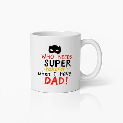 Wie Heeft Superhelden Nodig Als Ik Papa Heb Mok – Grappig Vaderdagcadeau Koffiebeker – Perfect Cadeau Voor Papa