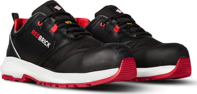 Redbrick werkschoenen - Pulse Overnose - laag - met kuipneus - S3 - zwart / rood - maat 39